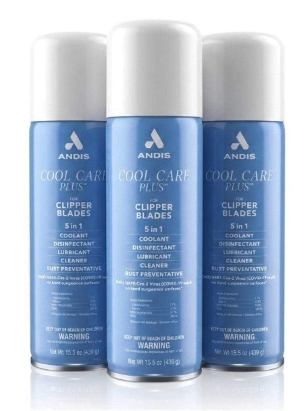 Andis Cool Care Plus 15.5 oz Clipper Blade Spray Lot of 3 New 12750